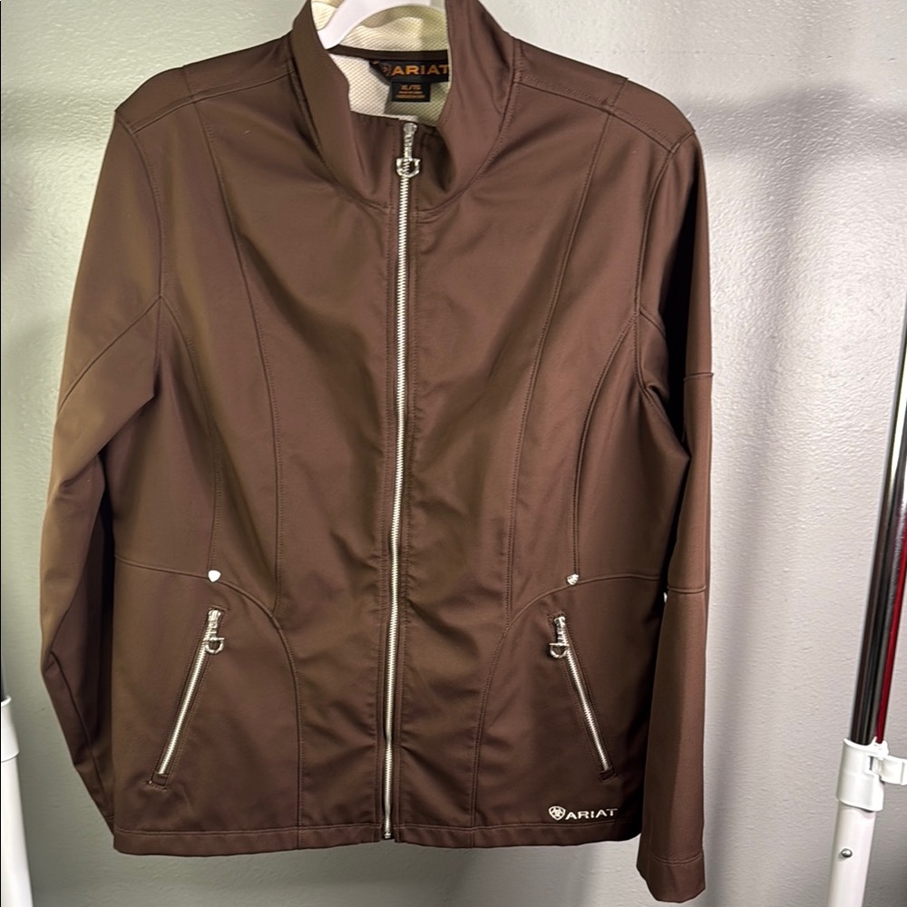 Ariat Brown Jacket with Zipper Details